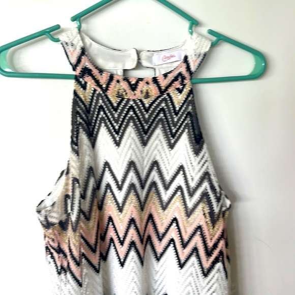 Candies geometric multicolor tank racerback dress. Medium - Picture 2 of 4